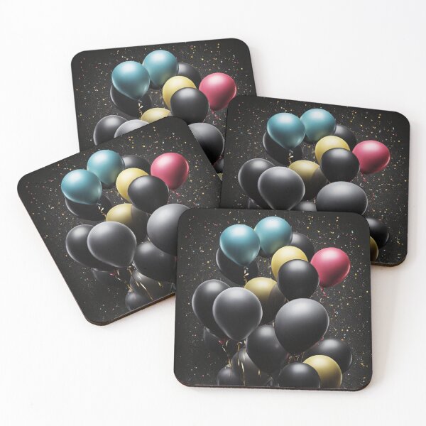 Item preview, Black birthday balloons designed and sold by Sadia Jannat.
