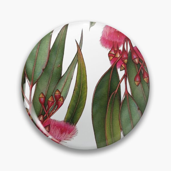 Item preview, Flowering Gum Pink Australian native Eucalyptus Leaves tree branch watercolor  designed and sold by Taylor  ART.