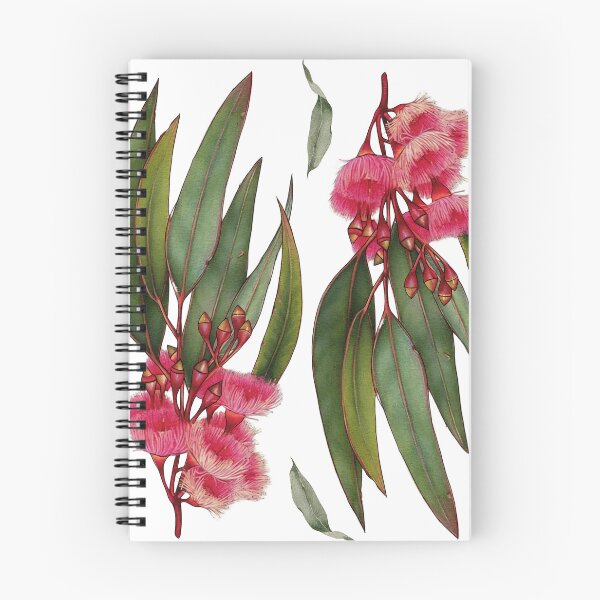 Item preview, Flowering Gum Pink Australian native Eucalyptus Leaves tree branch watercolor  designed and sold by Taylor  ART.