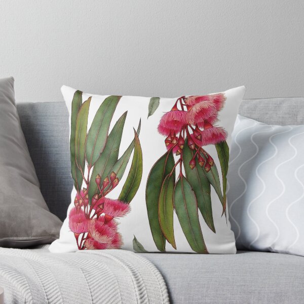 Item preview, Flowering Gum Pink Australian native Eucalyptus Leaves tree branch watercolor  designed and sold by Taylor  ART.
