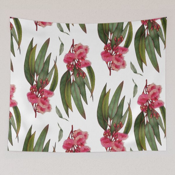 Item preview, Flowering Gum Pink Australian native Eucalyptus Leaves tree branch watercolor  designed and sold by Taylor  ART.