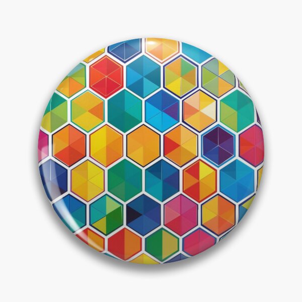 Item preview, Colorful Hexagonal Mosaic Art Pattern designed and sold by palmyst.