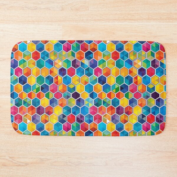Item preview, Colorful Hexagonal Mosaic Art Pattern designed and sold by palmyst.