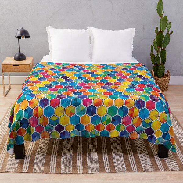 Item preview, Colorful Hexagonal Mosaic Art Pattern designed and sold by palmyst.