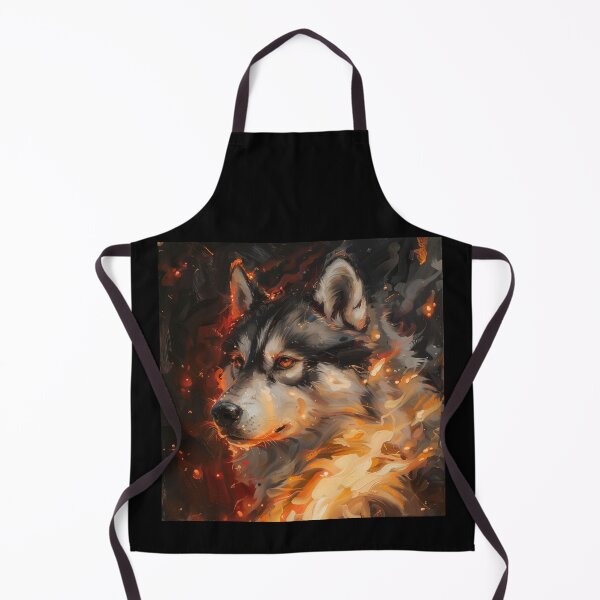 Item preview, Husky in Fire and Flames, Fiery Portrait designed and sold by palmyst.