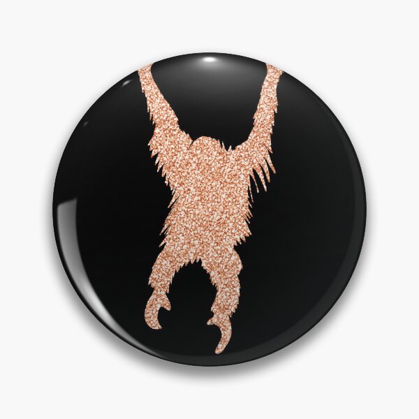Item preview, Gold glitter orangutan hanging on tight designed and sold by 1DaisyChainLane.