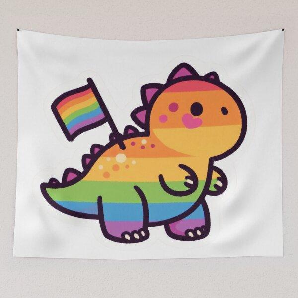 Item preview, Rainbow dinosaur designed and sold by tipitoes.