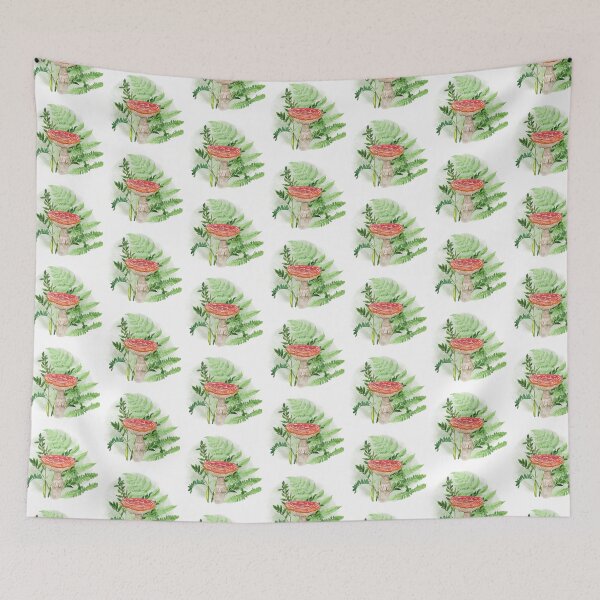 Item preview, Fly Agaric Amanita Muscaria toadstool and Forest Fern designed and sold by WildWoodlandWitch.