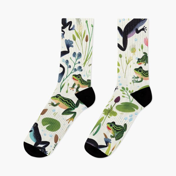 Artikelvorschau, Frösche inmitten üppiger botanischer Schönheit entworfen und verkauft von EcoArtShop.