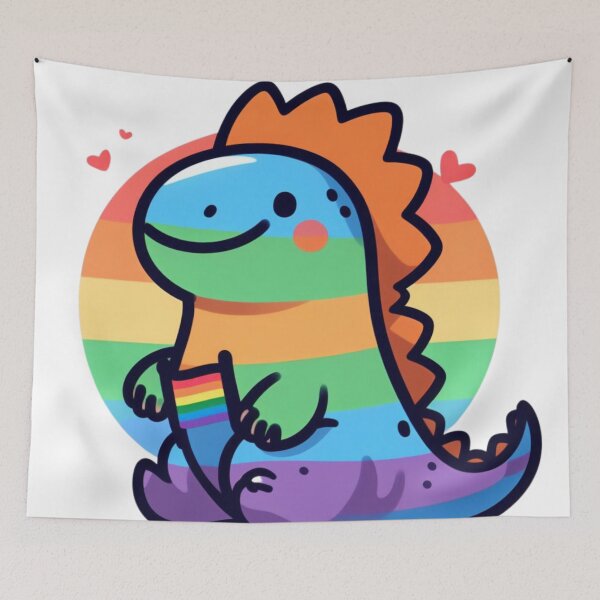 Item preview, Rainbow dinosaur designed and sold by tipitoes.