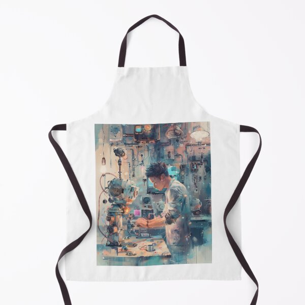 Item preview, Scientist Studying Coral Reef in Futuristic Lab designed and sold by palmyst.