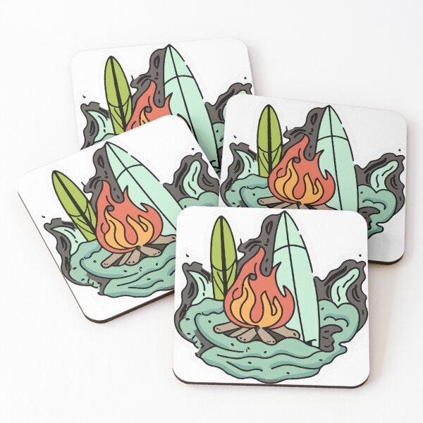 Item preview, Beach Bonfire and Surfboards Evening Chill designed and sold by NiftyWrx.