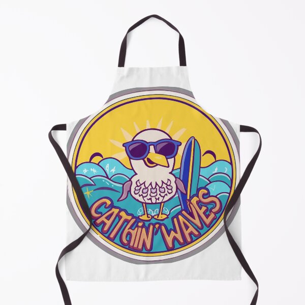 Item preview, Catchin' Waves - Cool Surfer Seagull with Surfboard designed and sold by NiftyWrx.