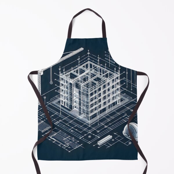 Item preview, Architectural Blueprint Art | Digital Construction Design | Engineering Blueprints | Modern Building Plans designed and sold by PandaTShirtShop.