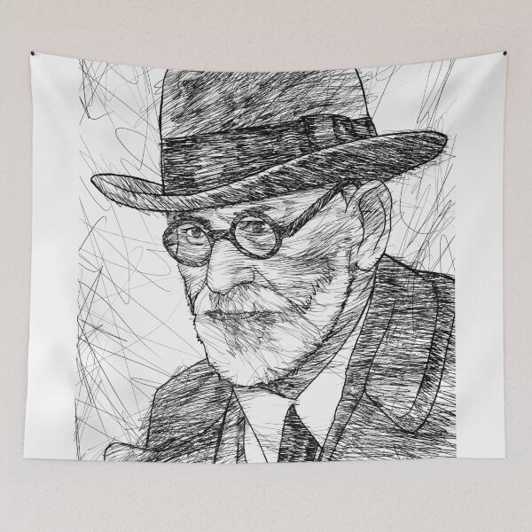 Item preview, SIGMUND FREUD ink portrait .4 designed and sold by lautir.