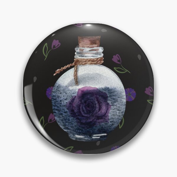 Item preview, Witchy Aesthetic Vial Witch Bottle Apothecary Purple Rose designed and sold by WildWoodlandWitch.