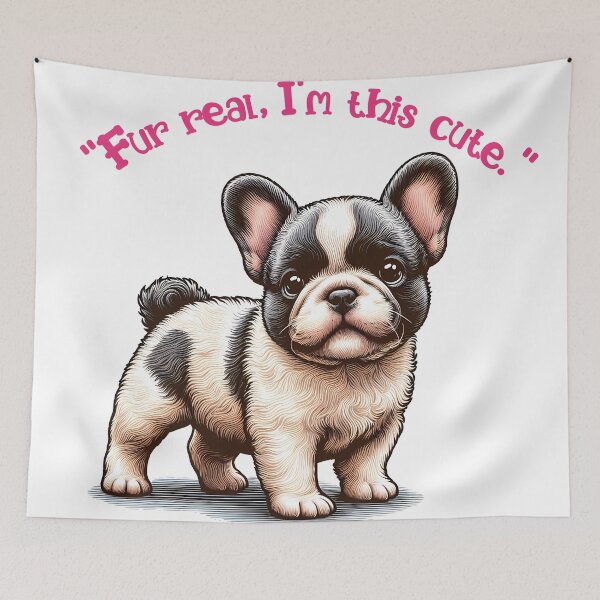 Item preview, Sitting Cute French Bulldog designed and sold by DogArtGallery.