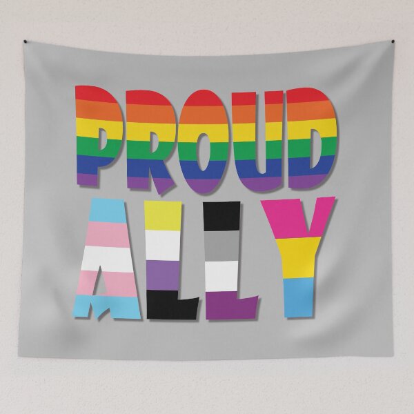 Item preview, Proud Ally LGBTQIA+ Pride Flags designed and sold by NobizArtwerkz.