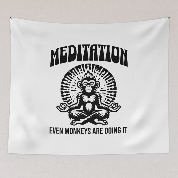 Item preview, Meditation: Even Monkeys are doing it designed and sold by musthavewords.