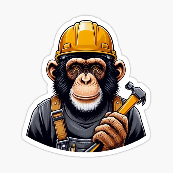 Item preview, Monkey business- construction worker designed and sold by jessagirl.