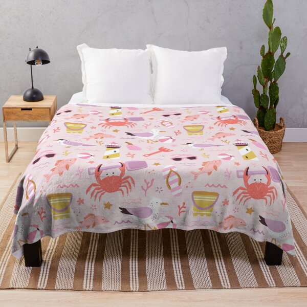 Item preview, Seaside animals playing with beachy things - purple and pink designed and sold by Muxune.