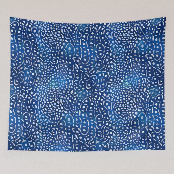 Item preview, Whale shark skin - ocean animal print - lapis blue designed and sold by Muxune.