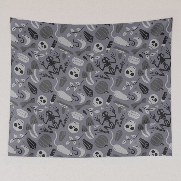 Aperçu de l'œuvre Collection de sorcellerie gothique dans les tons de gris - fond gris violet créée et vendue par Muxune.