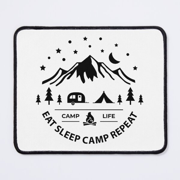Item preview, Eat Sleep Camp Repeat designed and sold by DesignCosmos.