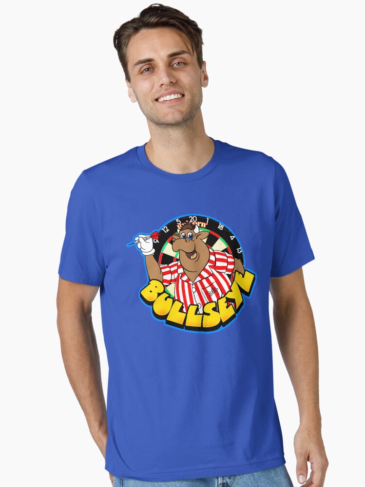 Thumbnail 1 of 7, Essential T-Shirt, Bullseye TV Show Bully Darts Retro British TV designed and sold by Greenthumb94.