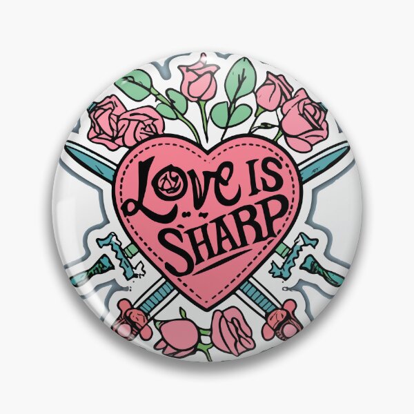Item preview, Love is Sharp - Traditional Tattoo Heart and Daggers designed and sold by NiftyWrx.