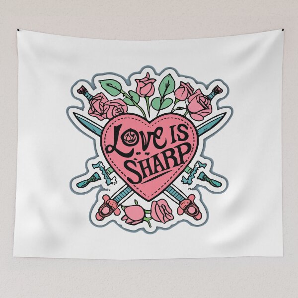 Item preview, Love is Sharp - Traditional Tattoo Heart and Daggers designed and sold by NiftyWrx.