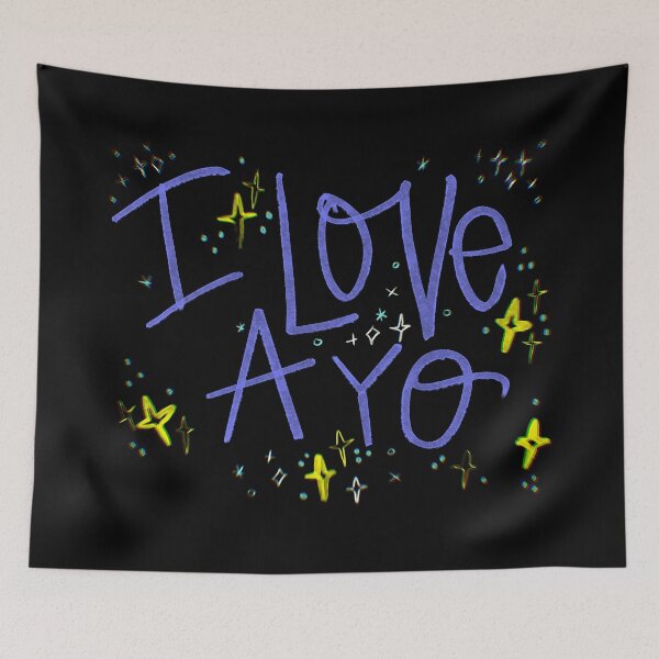 Item preview, I LOVE AYO NAME PURPLE designed and sold by GIVENGRACE.ART.