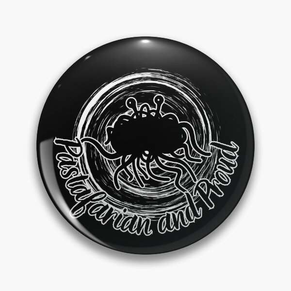 Item preview, Flying Spaghetti Monster - Pastafarian and Proud - Simple Black and White designed and sold by sekrecja.