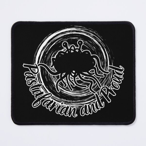Item preview, Flying Spaghetti Monster - Pastafarian and Proud - Simple Black and White designed and sold by sekrecja.