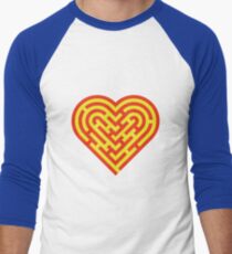 Heart maze Baseball ¾ Sleeve T-Shirt