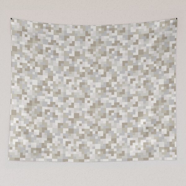 Item preview, Playing with small checks - pixelated checkerboard - random check pattern - cold neutrals designed and sold by Muxune.