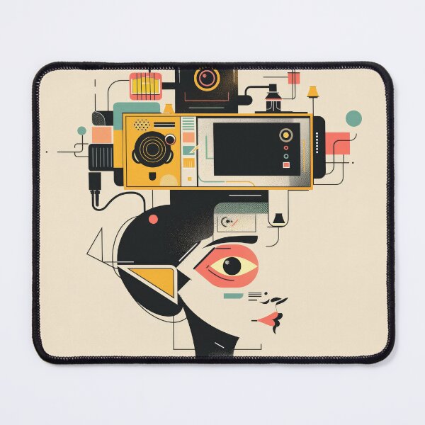 Item preview, Tech Head: Abstract Futuristic Portrait designed and sold by Mulakart.