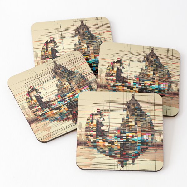 Item preview, Data Cityscape: Digital Metropolis in Abstract designed and sold by Mulakart.