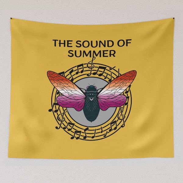 Item preview, The Sound of Summer Cicada Scream Best Gift for Cicada Brood Enthusiast LGBTQ Pride Month Lesbian Flag Colors designed and sold by Savchuk-Vova.