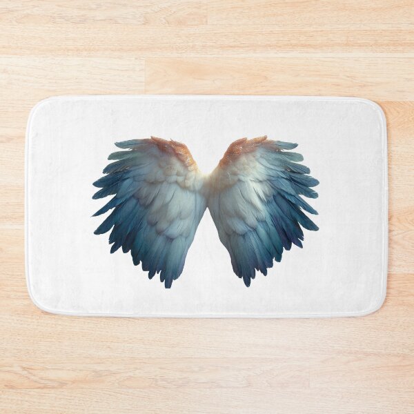 Item preview, Pair of delicate, beautifully colored wings extends outward, with intricate details of feathers caught in a serene, diffused light designed and sold by MiraCleAI.