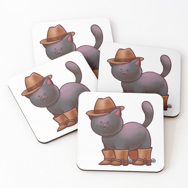 Item preview, Black Cat Cowboy designed and sold by minatangerina.