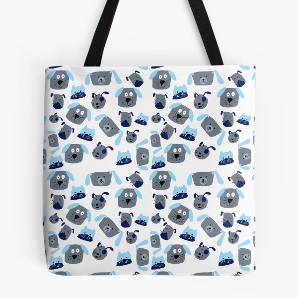 Item preview, Playful Paws: Blue and Grey Pet Pattern designed and sold by carolinecloud9.