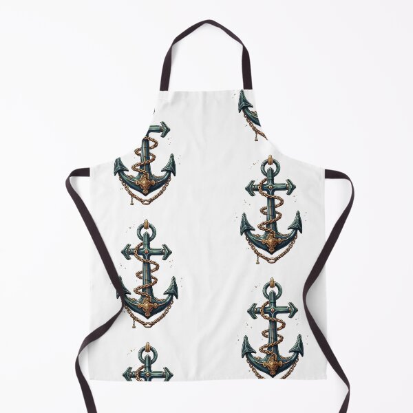 Item preview, Blue anchor watercolor painting designed and sold by MiraCleAI.