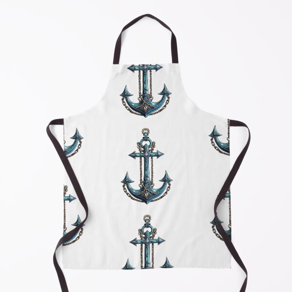 Item preview, Blue anchor watercolor painting designed and sold by MiraCleAI.