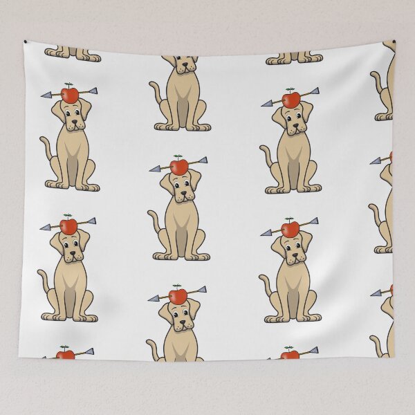 Item preview, Funny big brown dog  has an apple with an arrow through it designed and sold by Pet Station.