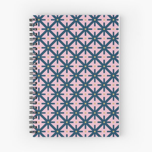Item preview, Retro Modern Pink and Inky Blue Geometric Diamond Trellis Pattern designed and sold by scome.