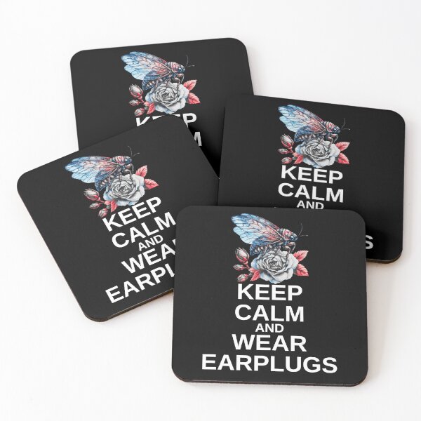 Item preview, Keep Calm and Wear Earplugs Cicada Scream Best Gift for Cicada Brood Enthusiast designed and sold by Savchuk-Vova.