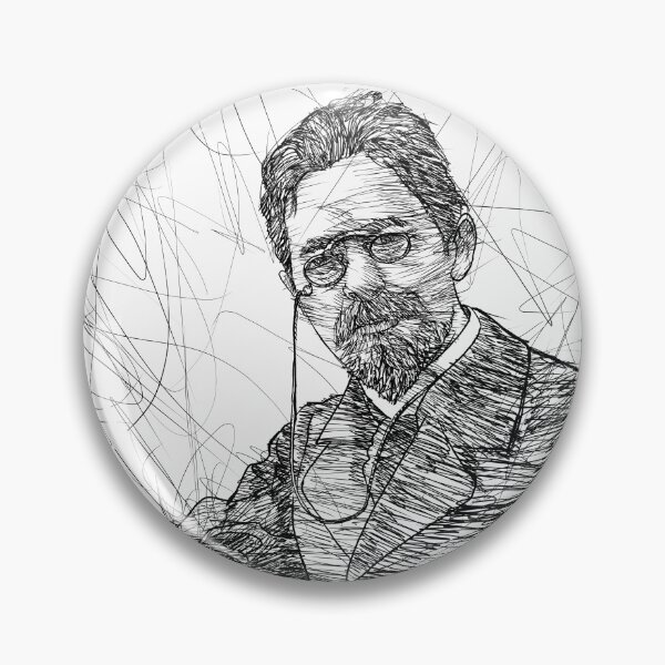 Item preview, ANTON CHEKHOV ink portrait .3 designed and sold by lautir.