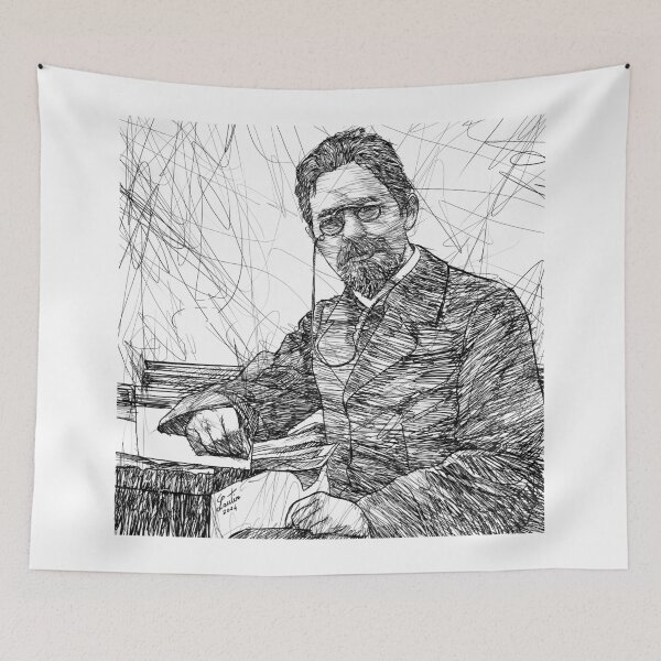 Item preview, ANTON CHEKHOV ink portrait .3 designed and sold by lautir.