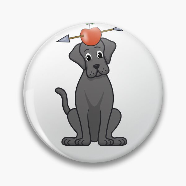 Item preview, Funny big black dog  has an apple with an arrow through it designed and sold by Pet Station.